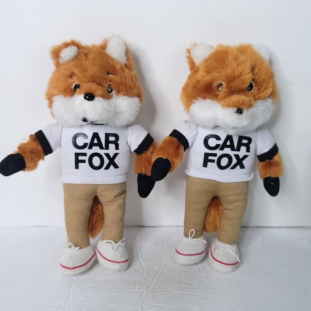 Lot of 2 Carfax Fox Show Me the Carfax Plush Stuffed Animals Toys 10"